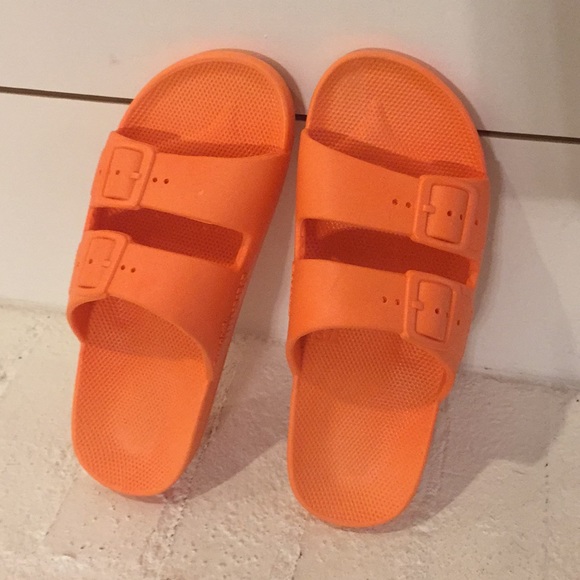 freedom moses shoes orange slides size 3637 new poshmark
